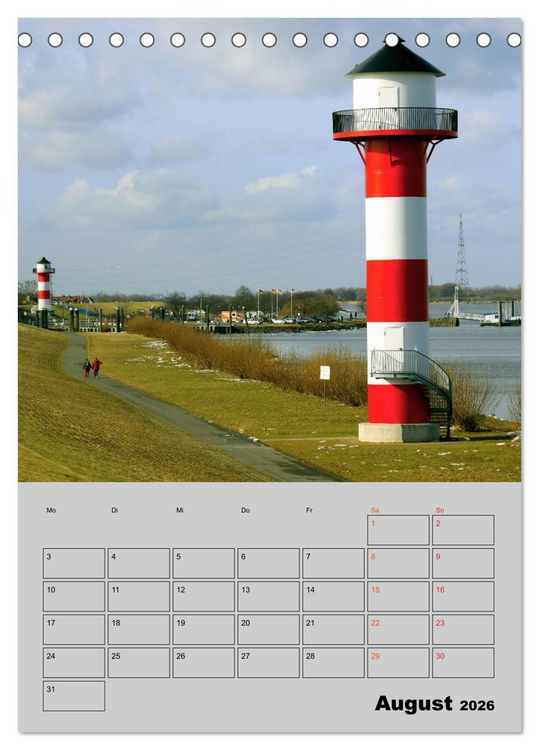 Produktbild: Attraktive Leuchtt&uuml;rme (Tischkalender 2026 DIN A5 hoch), CALVENDO Monatskalender