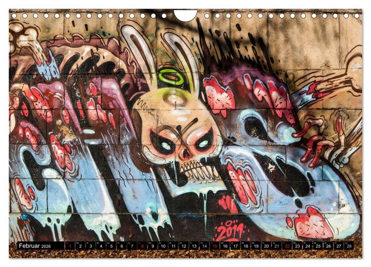 Produktbild: Streetart am Wiener Donaukanal (Wandkalender 2026 DIN A4 quer), CALVENDO Monatskalender