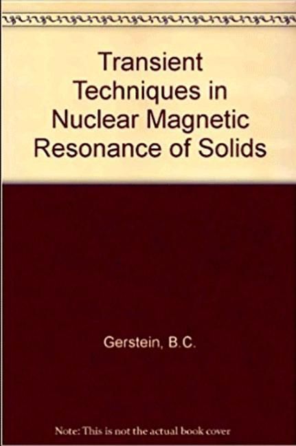 Produktbild: Transient Techniques in NMR of Solids