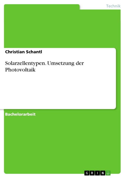 Produktbild: Solarzellentypen - Umsetzung der Photovoltaik