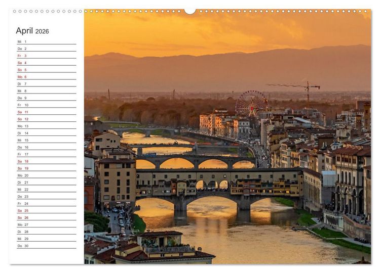 Produktbild: Florenz - Impressionen (Wandkalender 2026 DIN A2 quer), CALVENDO Monatskalender