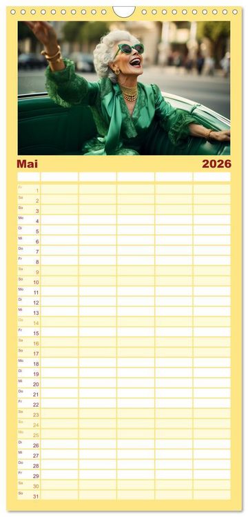 Produktbild: Familienplaner 2026 - Zeit f&uuml;r Party mit 5 Spalten (Wandkalender, 21 x 45 cm) CALVENDO