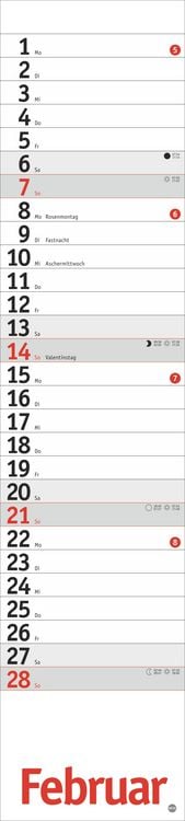 Produktbild: Langplaner, rot 2027