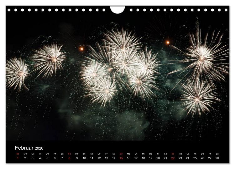 Produktbild: Feuerwerk (Wandkalender 2026 DIN A4 quer), CALVENDO Monatskalender