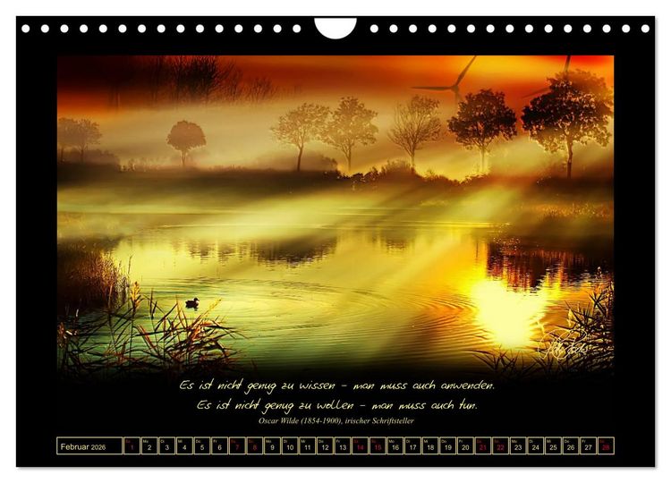 Produktbild: Sonnenmomente und Lebensweisheiten (Wandkalender 2026 DIN A4 quer), CALVENDO Monatskalender
