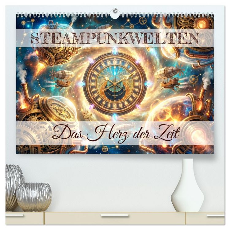 Produktbild: Steampunkwelten - Das Herz der Zeit (hochwertiger Premium Wandkalender 2027 DIN A2 quer), Kunstdruck in Hochglanz