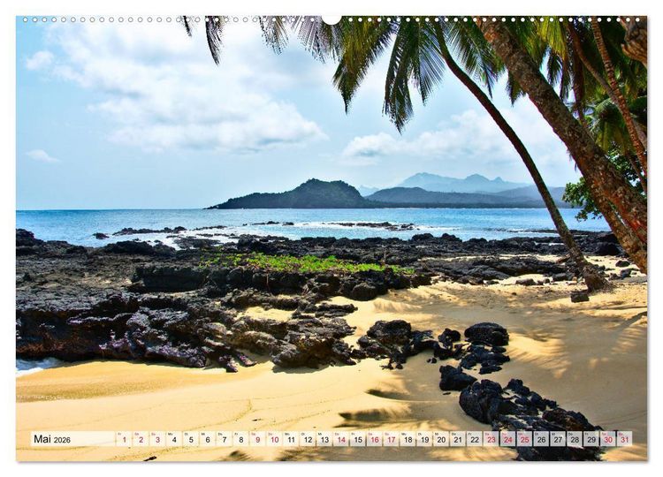 Produktbild: S&atilde;o Tom&eacute; - Inselparadies am &Auml;quator (Wandkalender 2026 DIN A2 quer), CALVENDO Monatskalender