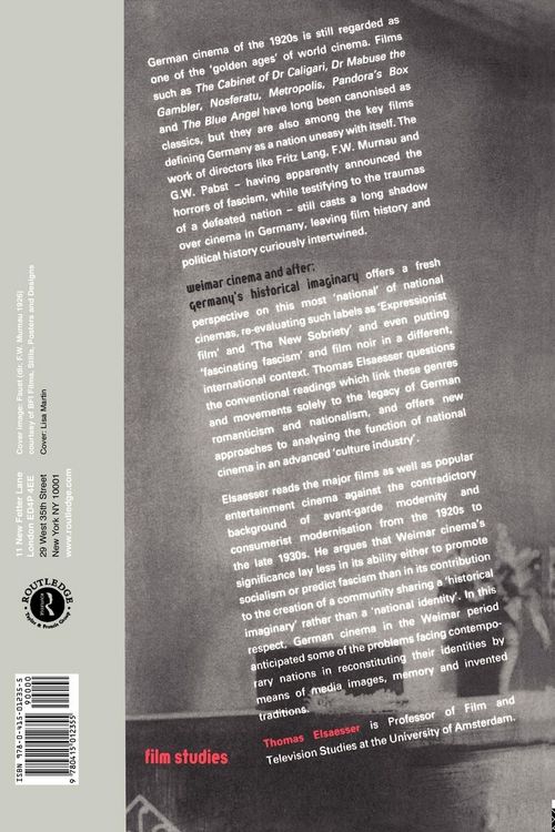 Produktbild: Weimar Cinema and After