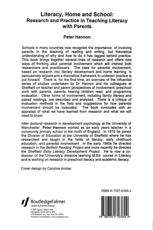 Produktbild: Literacy, Home and School