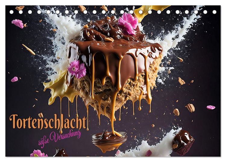 Produktbild: Tortenschlacht - s&uuml;&szlig;e Versuchung (Tischkalender 2026 DIN A5 quer), CALVENDO Monatskalender