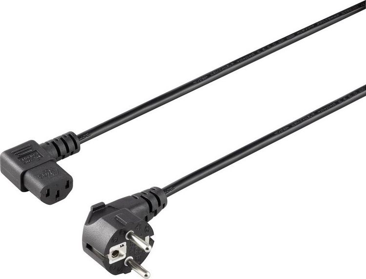Produktbild: Sygonix SY-5042710 Kaltger&auml;te Anschlusskabel Schwarz 2.00m