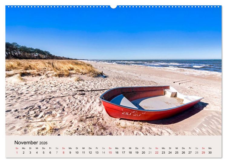 Produktbild: STRANDLUST: Fischland-Dar&szlig;-Zingst (hochwertiger Premium Wandkalender 2026 DIN A2 quer), Kunstdruck in Hochglanz