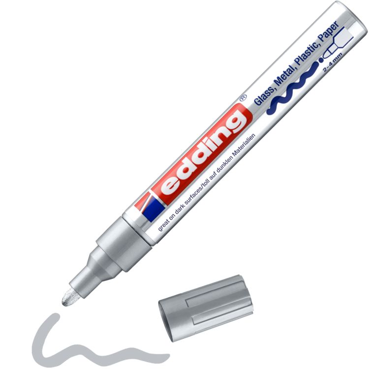Produktbild: edding Glanzlackmarker 750 silber 2-4mm