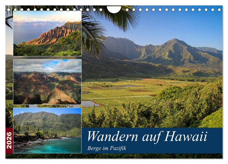Produktbild: Wandern auf Hawaii - Berge im Pazifik (Wandkalender 2026 DIN A4 quer), CALVENDO Monatskalender