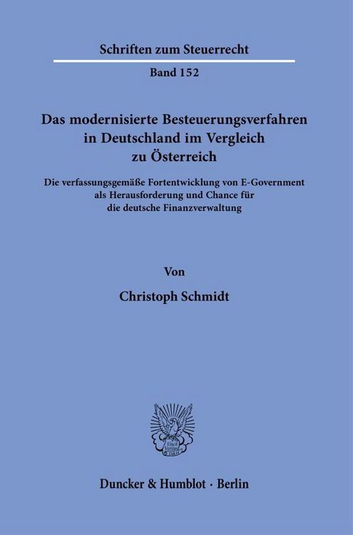 Produktbild: Das modernisierte Besteuerungsverfahren in Deutschland im Vergleich zu &Ouml;sterreich.