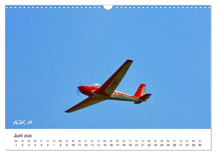 Produktbild: Faszination Kunst- und Segelflug (Wandkalender 2026 DIN A3 quer), CALVENDO Monatskalender