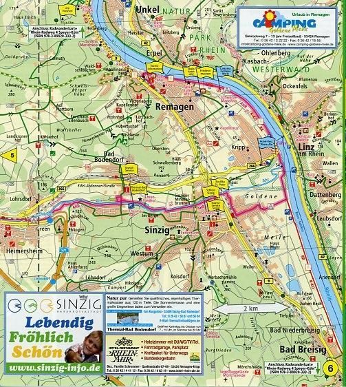 Produktbild: Publicpress Leporello Radtourenkarte Ahr-Radweg, Blankenheim, Remagen 1:50.000
