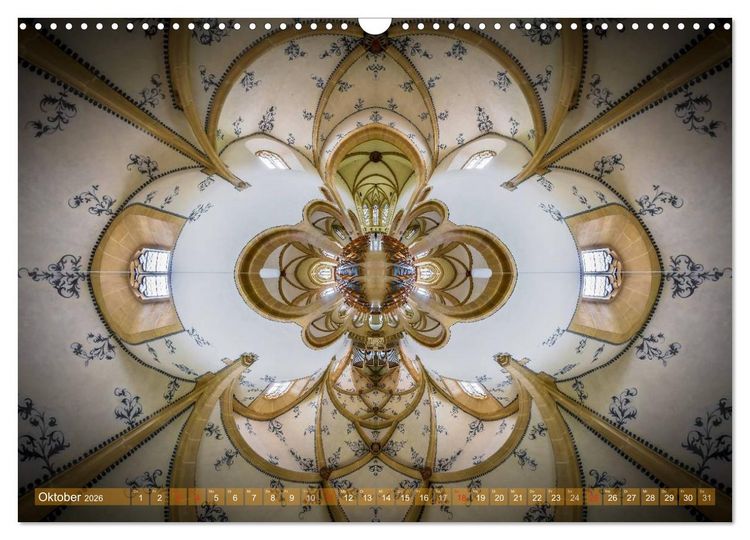 Produktbild: G&ouml;ttliche Projektionen - Kirchenpanoramen (Wandkalender 2026 DIN A3 quer), CALVENDO Monatskalender