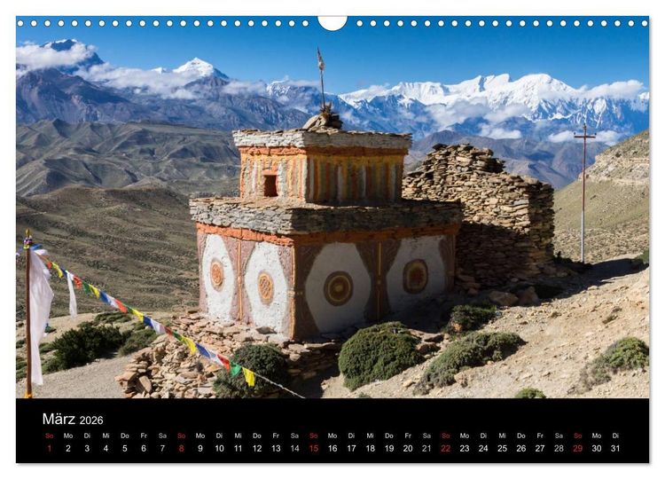 Produktbild: MUSTANG - das verborgene K&ouml;nigreich im Himalaya (Wandkalender 2026 DIN A3 quer), CALVENDO Monatskalender