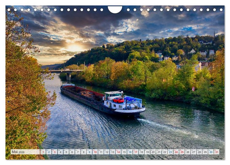 Produktbild: Esslingen zwischen Tag und Nacht (Wandkalender 2026 DIN A4 quer), CALVENDO Monatskalender