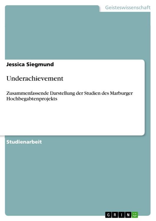 Produktbild: Underachievement
