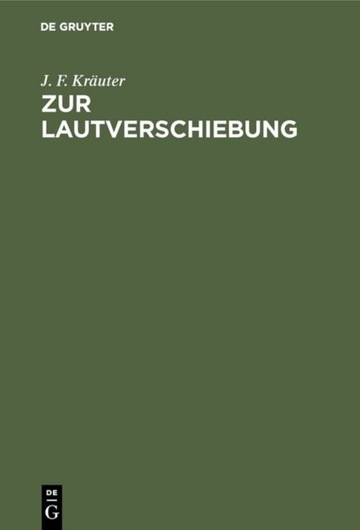 Produktbild: Zur Lautverschiebung