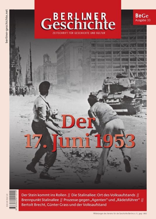 Produktbild: Berliner Geschichte - Zeitschrift f&uuml;r Geschichte und Kultur