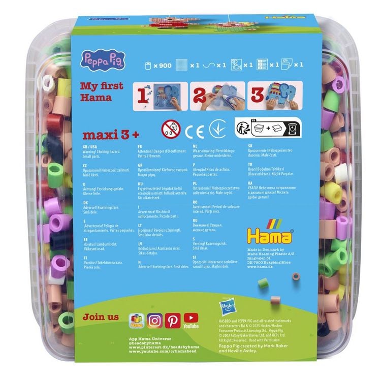 Produktbild: Hama 8755 - My first Hama, B&uuml;gelperlen Maxi 3+, Peppa Pig, Box mit ca. 900 B&uuml;gelperlen und Zubeh&ouml;r