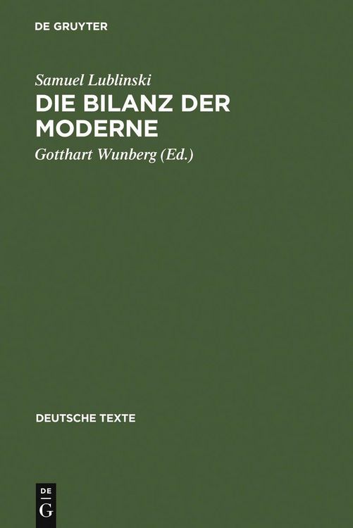 Produktbild: Die Bilanz der Moderne