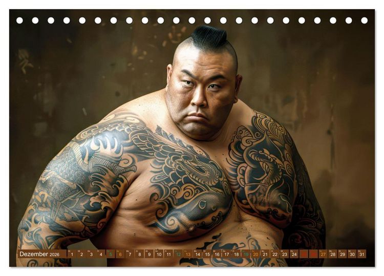 Produktbild: Sumo - Japans schwere Ringer (Tischkalender 2026 DIN A5 quer), CALVENDO Monatskalender