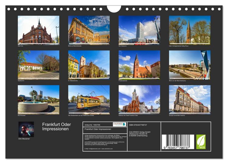 Produktbild: Frankfurt Oder Impressionen (Wandkalender 2026 DIN A4 quer), CALVENDO Monatskalender