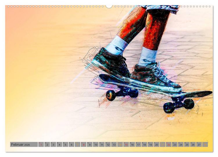 Produktbild: Skateboarding - extrem cool (Wandkalender 2026 DIN A2 quer), CALVENDO Monatskalender