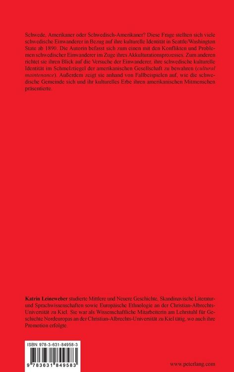 Produktbild: Schwedische Einwanderer zwischen Akkulturationsprozess und "cultural maintenance" in Seattle/Washington State, 1885&minus;1940