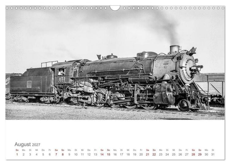 Produktbild: US-Dampflokomotiven (Wandkalender 2027 DIN A3 quer), CALVENDO Monatskalender