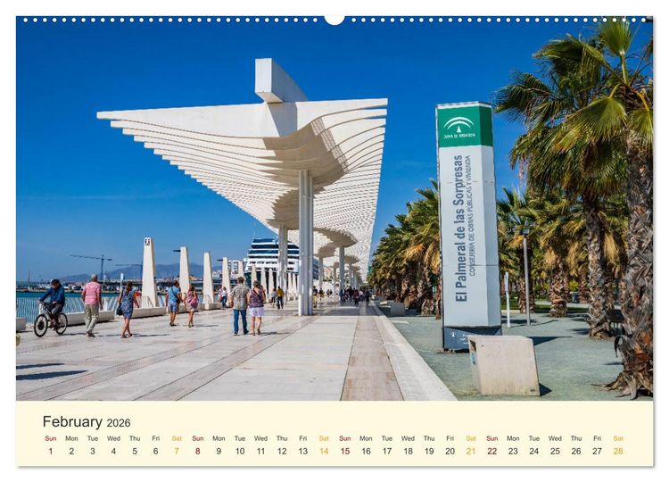 Produktbild: Costa del Sol - the sunny side of Andalusia (High Quality Premium Wall Calendar 2026 DIN A2 landscape),CALVENDO 12 Month Wall Calendar