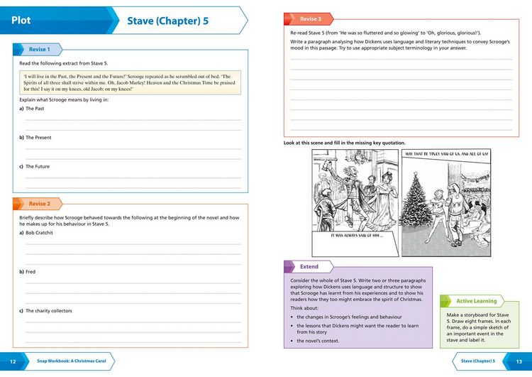 Produktbild: A Christmas Carol: AQA GCSE 9-1 English Literature Workbook