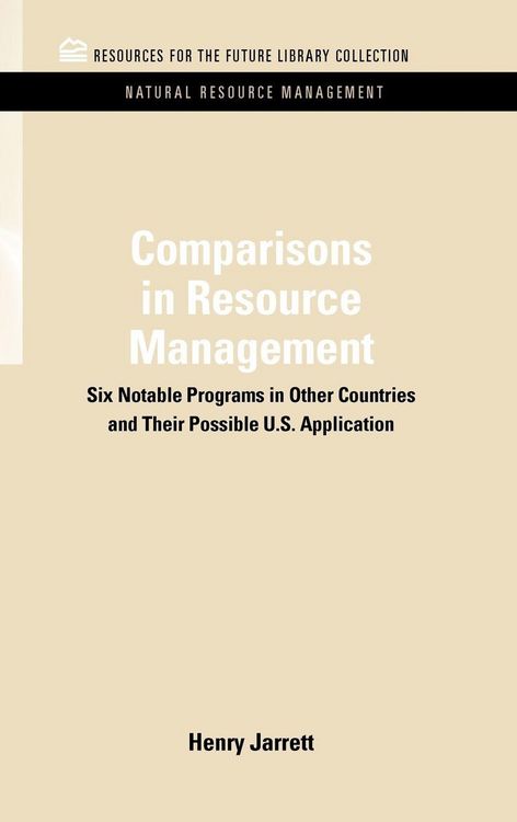 Produktbild: Comparisons in Resource Management