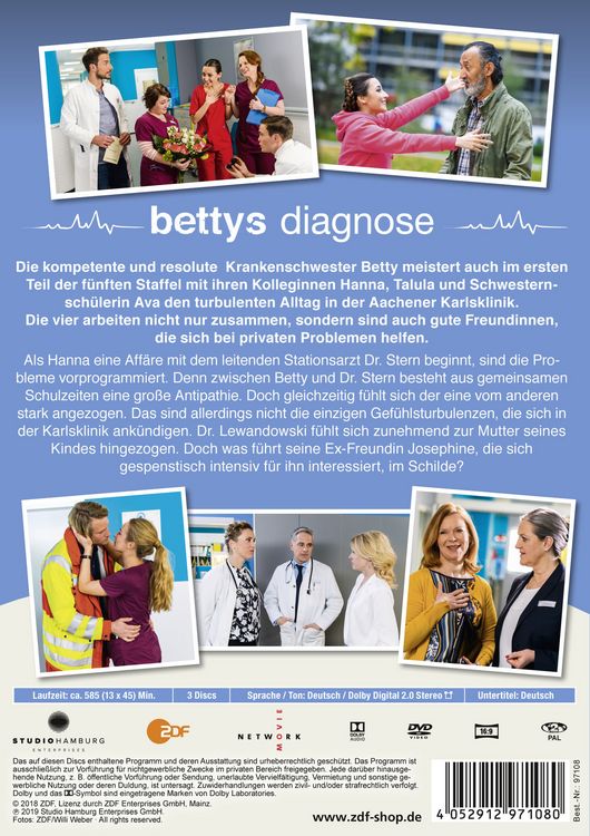 Produktbild: Bettys Diagnose - Staffel 5.1 [3 DVDs]