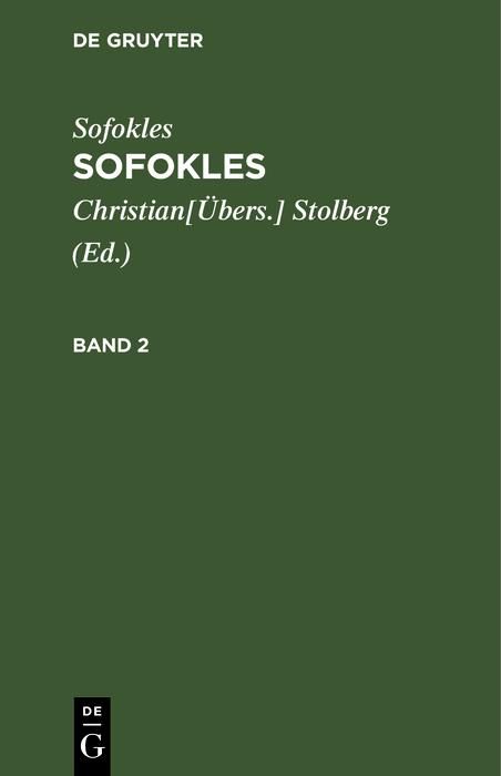 Produktbild: Sofokles: Sofokles. Band 2