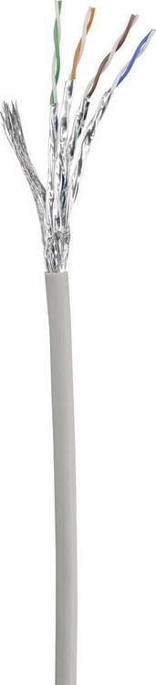 Produktbild: Renkforce RF-4724260 RJ45 Patchkabel CAT 6 S/FTP 15.00 m Grau mit Rastnasenschutz, vergoldete Steckkontakte, Flammwidrig 1 St.