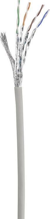 Produktbild: Renkforce RF-4724268 RJ45 Patchkabel CAT 6 S/FTP 10.00 m Grau mit Rastnasenschutz, vergoldete Steckkontakte, Flammwidrig 1 St.