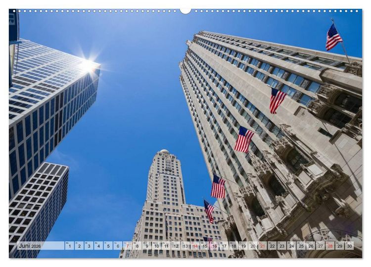 Produktbild: CHICAGO Stadtzentrum (hochwertiger Premium Wandkalender 2026 DIN A2 quer), Kunstdruck in Hochglanz