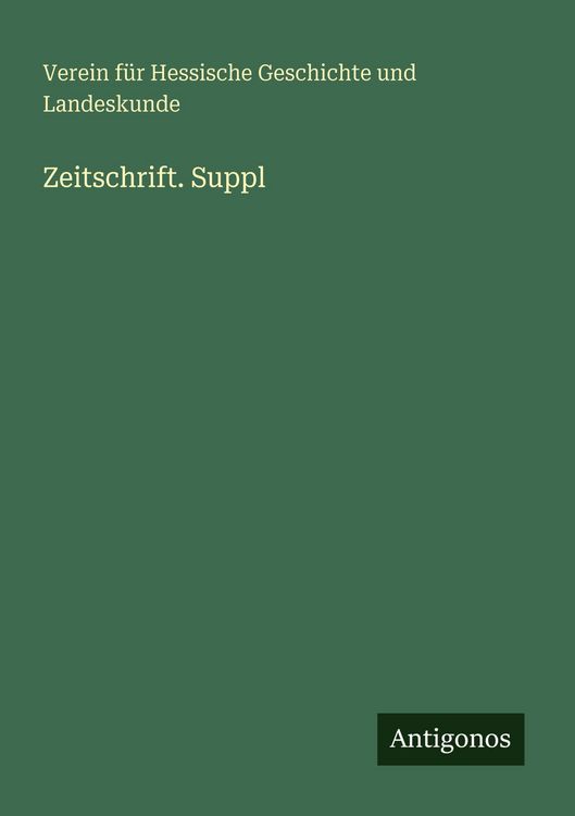 Produktbild: Zeitschrift. Suppl