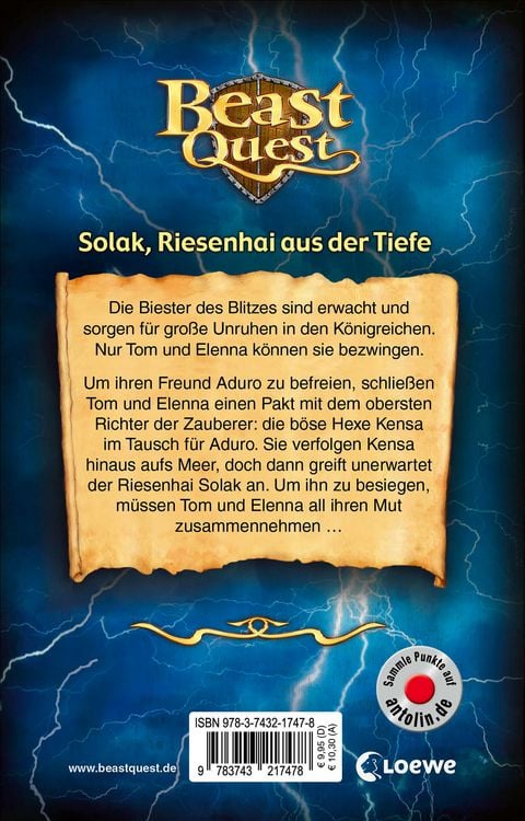 Produktbild: Beast Quest (Band 67) - Solak, Riesenhai aus der Tiefe