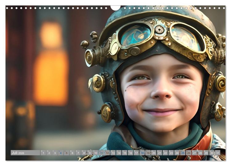 Produktbild: Starke Jungen - Steampunk Welten (Wandkalender 2026 DIN A3 quer), CALVENDO Monatskalender