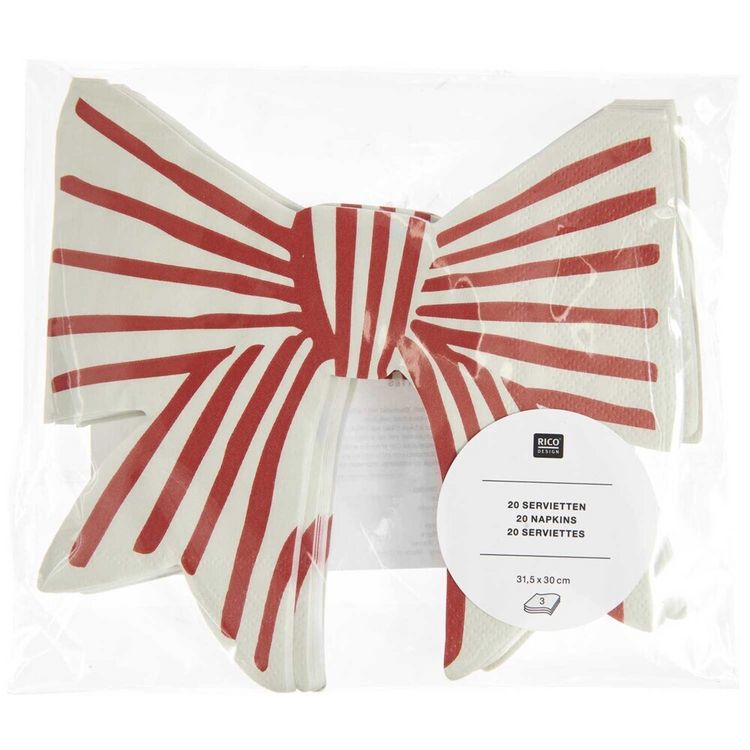 Produktbild: Serviette Schleife, Streifen,