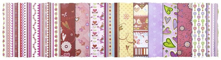 Produktbild: URSUS Spezialpapiere Design Paper Pack Glitter Love, 30 Blatt