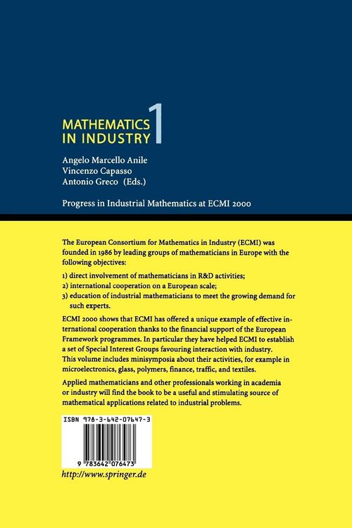 Produktbild: Progress in Industrial Mathematics at ECMI 2000