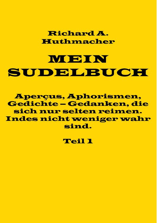 Produktbild: Mein Sudelbuch, Teil 1