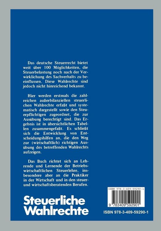 Produktbild: Steuerliche Wahlrechte